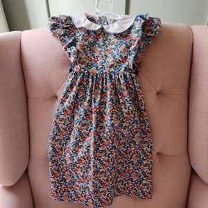 Lulu Bebe 4t Floral Vintage Style smocked Cottagecore dress spring summer easter